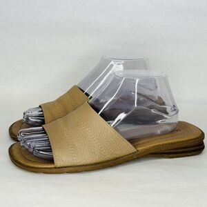 Montego Bay Club Leather Collection Sandals Slides Slip On Womens Size 8.5